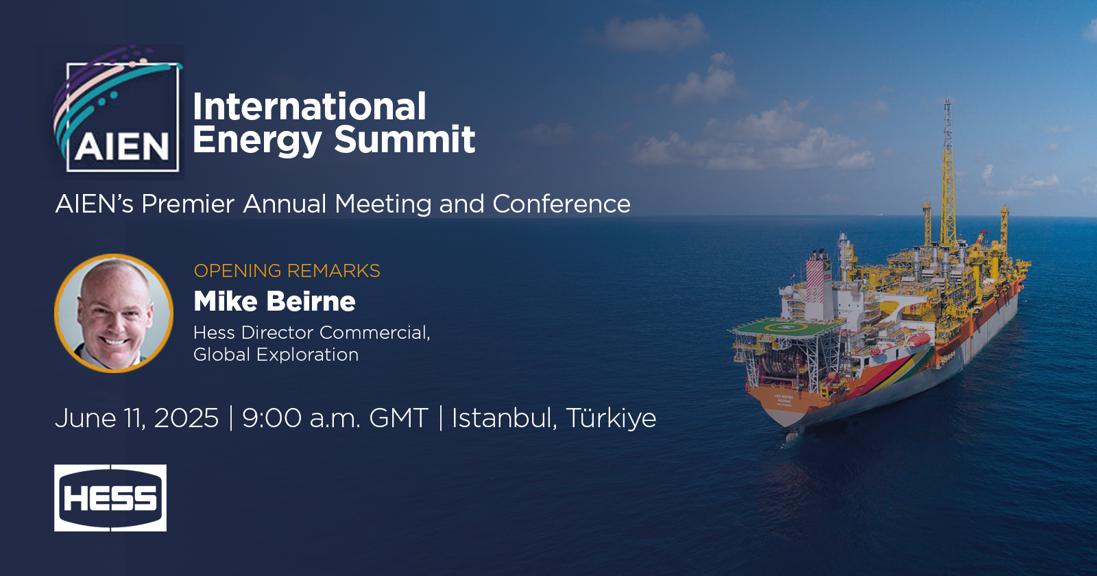 Mike Beirne to Give Opening Remarks at AIEN International Energy Summit
